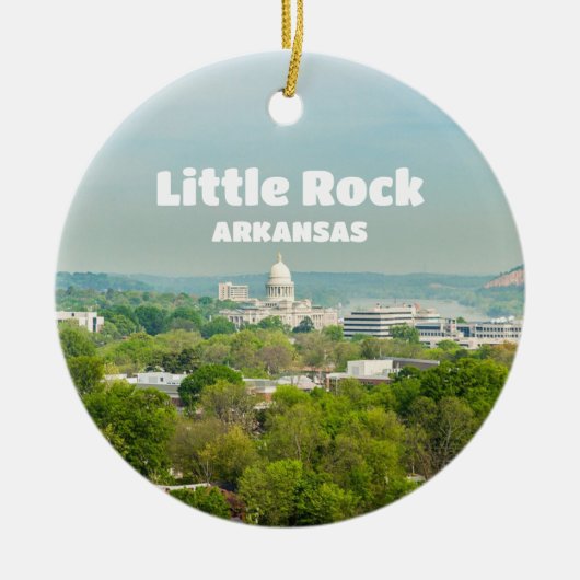 Little Rock, Arkansas Uitzicht met Capitool Keramisch Ornament (Voorkant)