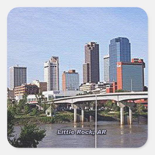 Little Rock, Arkansas Vierkante Sticker (Voorkant)