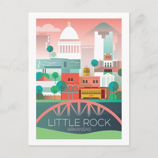 Little Rock, Briefkaart van Arkansas (Voorkant)