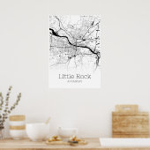 Little Rock Map - Arkansas - City Map Poster (Keuken)