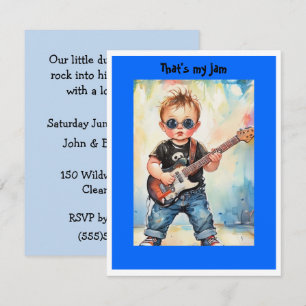Little Rock Star Feestje Digitale Download Uitnodi Kaart