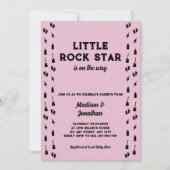 Little Rock Star Gitaar Rock N Roll Baby shower Kaart (Voorkant)