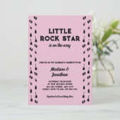 Little Rock Star Gitaar Rock N Roll Baby shower Kaart (Staand voorkant)