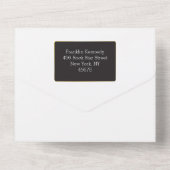 Little Rock Star Kinder 🎸🤣 Gitaarkampioen All In One Uitnodiging (Achterkant)