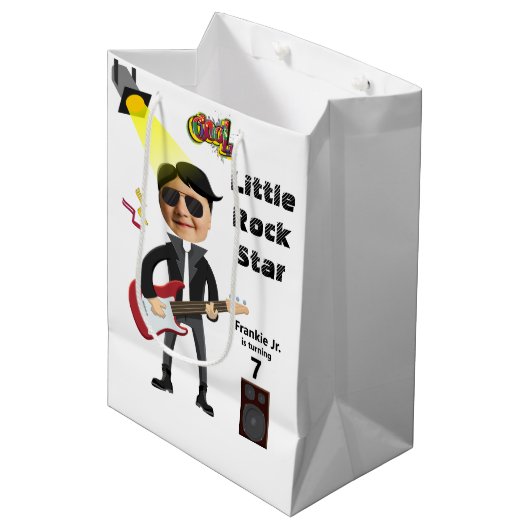 Little Rock Star Kinder 🎸🤣 Gitaarkampioen Medium Cadeauzakje (Voorkant Gekanteld)