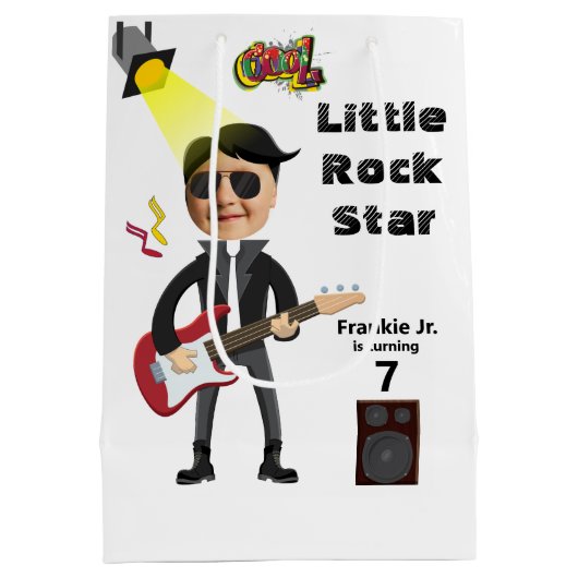 Little Rock Star Kinder 🎸🤣 Gitaarkampioen Medium Cadeauzakje (Achterkant)