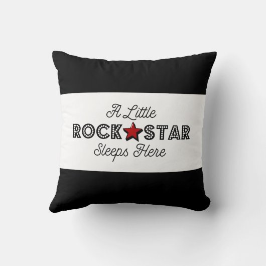 Little Rock Star Rocker Kind Rock en Roll Baby Kussen (Achterkant)