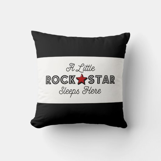 Little Rock Star Rocker Kind Rock en Roll Baby Kussen (Voorkant)