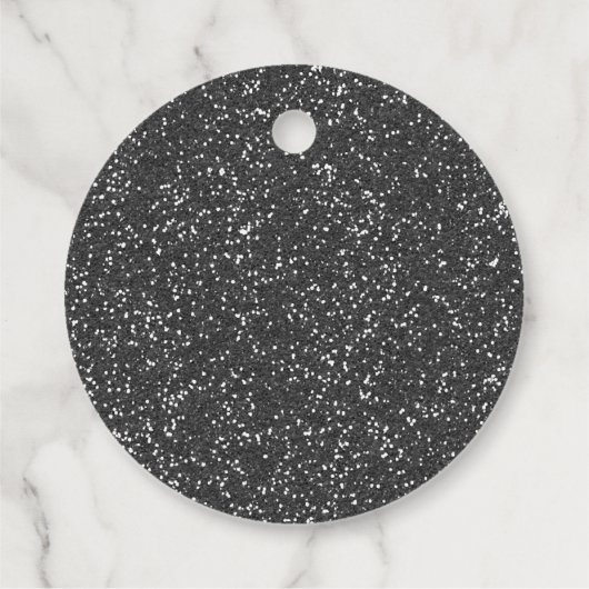 Little Rock Star Zwart Glitter Baby shower Bedankjes Labels (Achterkant)