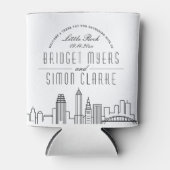 Little Rock Stylized Skyline | Weddenschap Blikjeskoeler (Voorkant)