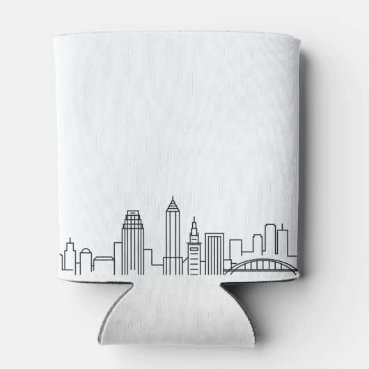 Little Rock Stylized Skyline | Weddenschap Blikjeskoeler (Achterkant)