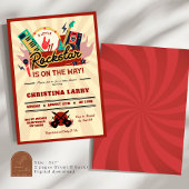 Little Rockstar Boy Baby shower Kaart