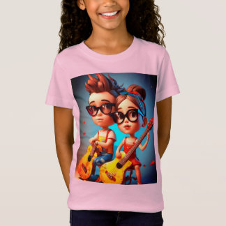 Little Rockstars Kinderen T-shirt met gitaar