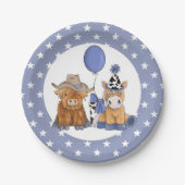Little Rodeo Birthday Party Bord - Blue (Voorkant)