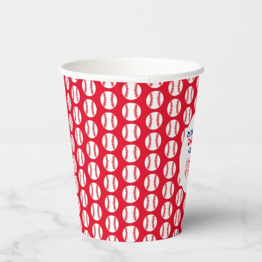 Little Rookie Baseball 1e verjaardag Papieren Bekers (Rechts)