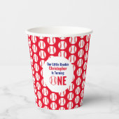 Little Rookie Baseball 1e verjaardag Papieren Bekers (Voorkant)