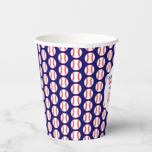 Little Rookie Baseball 1e verjaardag Papieren Bekers (Rechts)