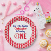 Little Rookie Baseball 1e verjaardag Papieren Bordje (Feest)