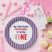 Little Rookie Baseball 1e verjaardag Papieren Bordje (Feest)