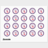 Little Rookie Baseball 1e verjaardag Ronde Sticker (Vel)