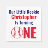 Little Rookie Baseball 1e verjaardag Servet (Voorkant)