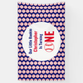 Little Rookie Baseball 1e verjaardag Spandoek (Verticaal)