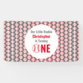 Little Rookie Baseball 1e verjaardag Spandoek (Horizontaal)