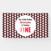 Little Rookie Baseball 1e verjaardag Spandoek (Horizontaal)