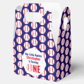 Little Rookie Baseball 1st Birthday Favor Box Bedankdoosjes (Geopend)