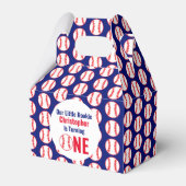 Little Rookie Baseball 1st Birthday Favor Box Bedankdoosjes (Voorkant Zijde)