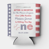 Little Rookie Baseball 1st Birthday Party Favor Blikjeskoeler (Voorkant)