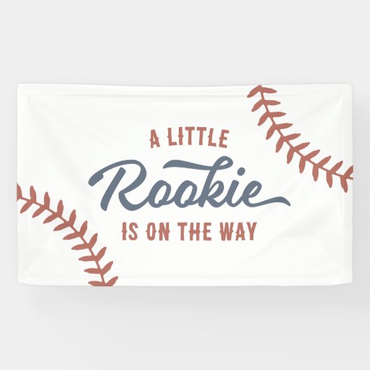 Little Rookie Baseball Baby shower Spandoek (Horizontaal)