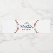 Little Rookie Baseball Baby shower Waterfles Etiket (Enkel label)