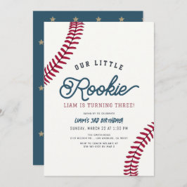 Little Rookie Baseball Boy Verjaardag Kaart