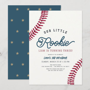 Little Rookie Baseball Boy Verjaardag Kaart