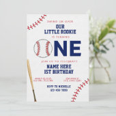Little Rookie Baseball eerste verjaardag Kaart (Staand voorkant)