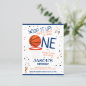 Little Rookie Basketbal Blauw Budget 1e Verjaardag (Staand voorkant)