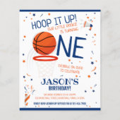 Little Rookie Basketbal Blauw Budget 1e Verjaardag (Voorkant)