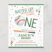 Little Rookie Honkbal Groen Budget 1e Verjaardag (Voorkant)