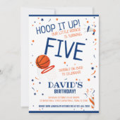 Little Rookie Hoop It Up Blue Basketbal Verjaardag Kaart (Voorkant)