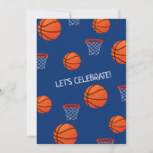 Little Rookie Hoop It Up Blue Basketbal Verjaardag Kaart (Achterkant)