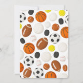 Little Rookie Sports 1st Birthday | Fun All-Star  Kaart (Achterkant)