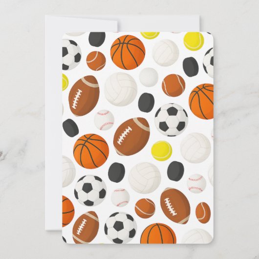 Little Rookie Sports 1st Birthday | Fun All-Star  Kaart (Achterkant)