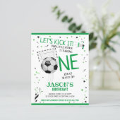 Little Rookie Voetbal Budget 1e Verjaardag Uitnodi (Staand voorkant)