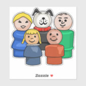 Little Round People Family Sticker (Vel)