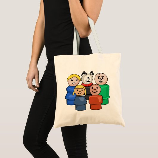 Little Round People Family Tote Bag (Voorkant (product))