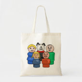 Little Round People Family Tote Bag (Voorkant)