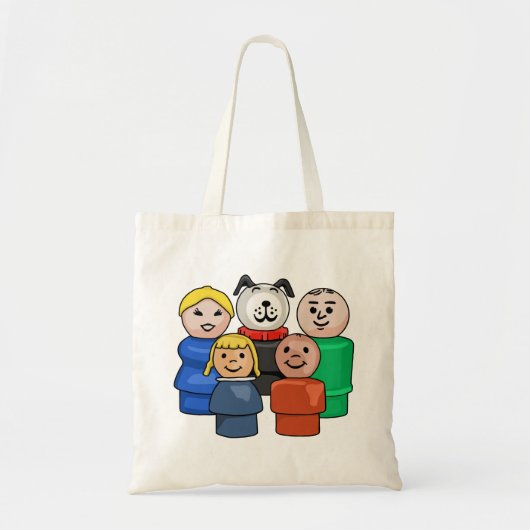 Little Round People Family Tote Bag (Voorkant)