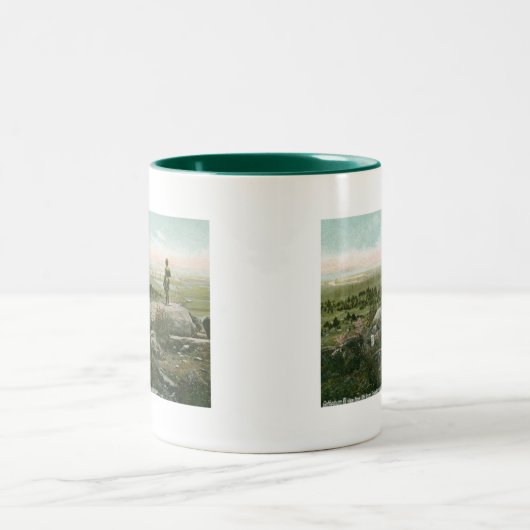 Little Round Top, Gettysburg Battlefield  Tweekleurige Koffiemok (Center)