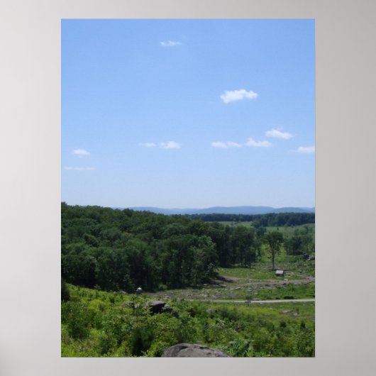Little Round Top Panorama 1 Poster (Voorkant)